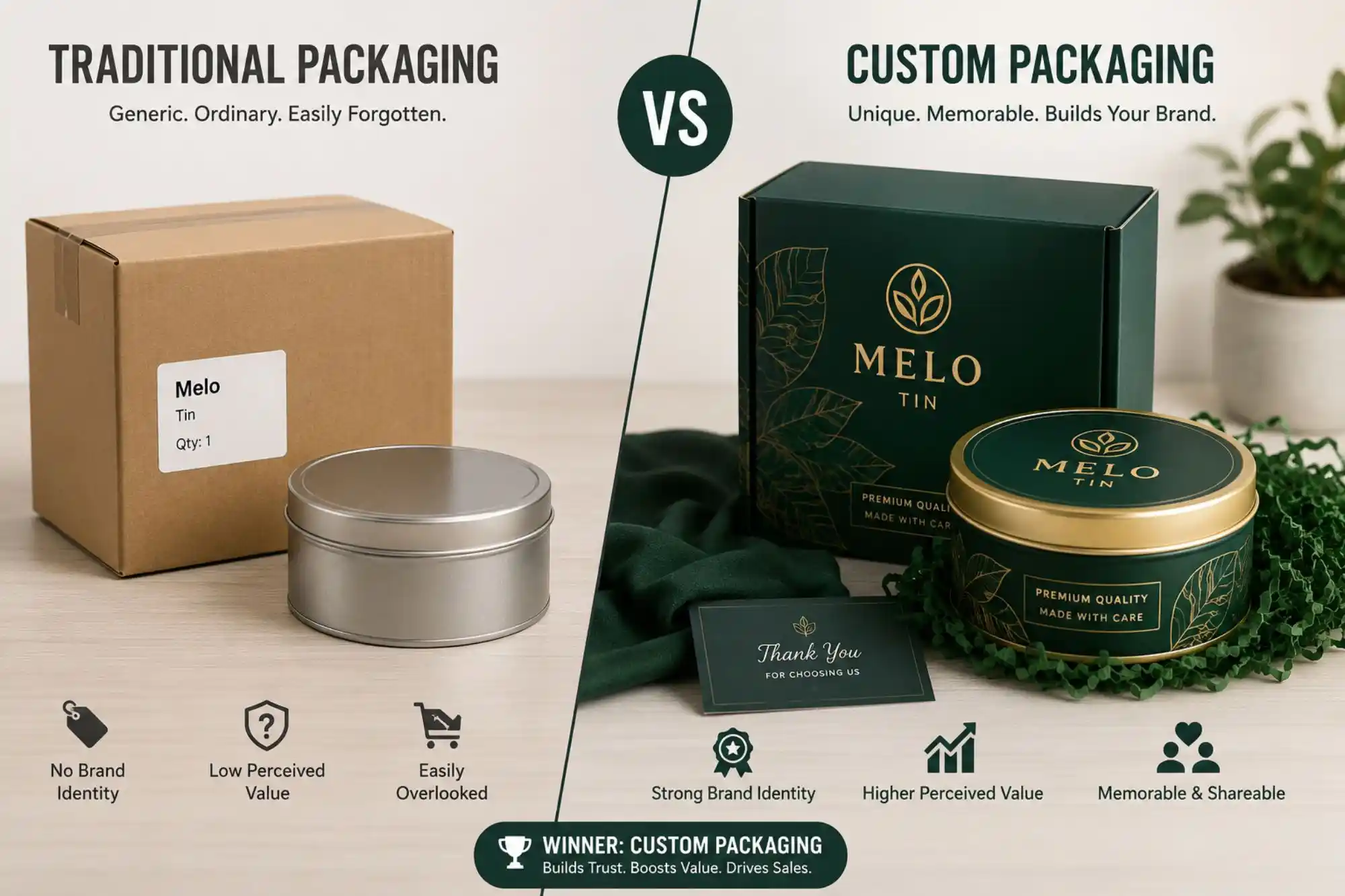 custom vs traditional package