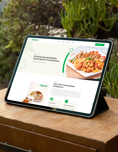 Folicena website mockup