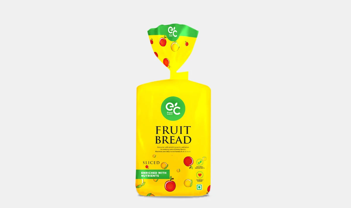 ec foods bread package design