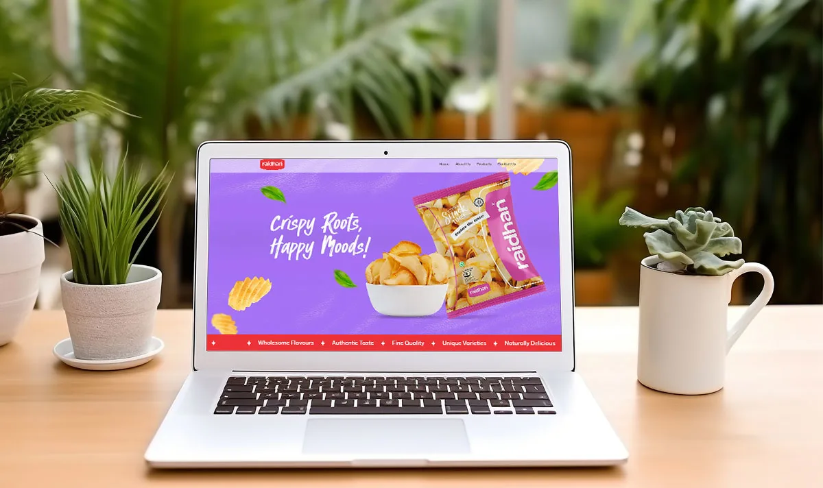raidhan website's laptop view
