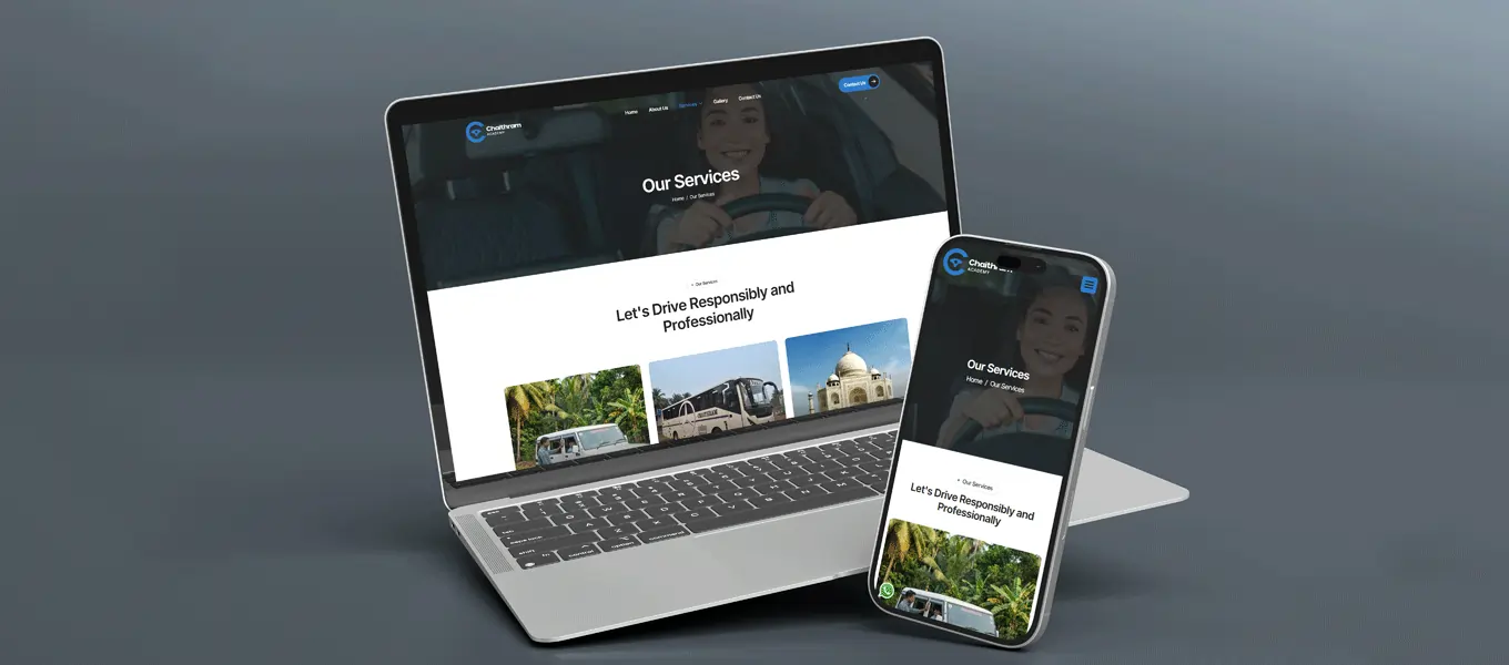 Chaithram website two screen