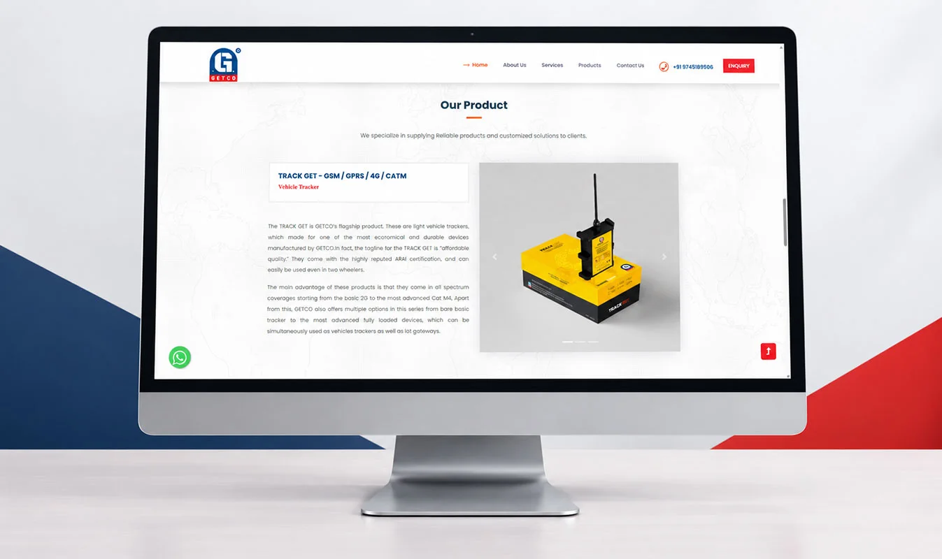 getcotech website lap view