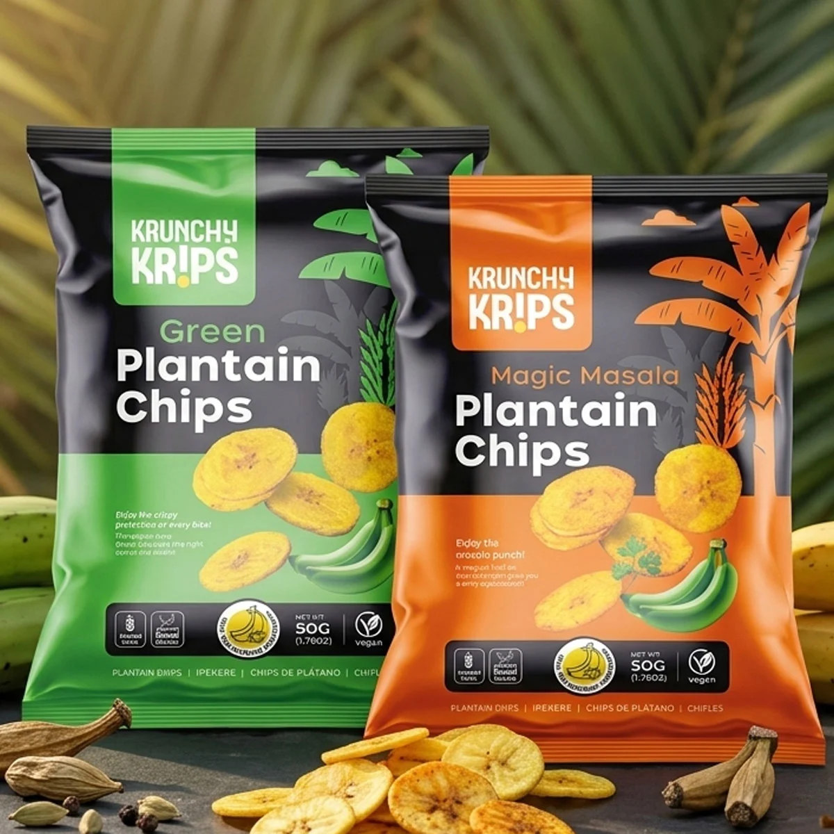 krunchy krips package design
