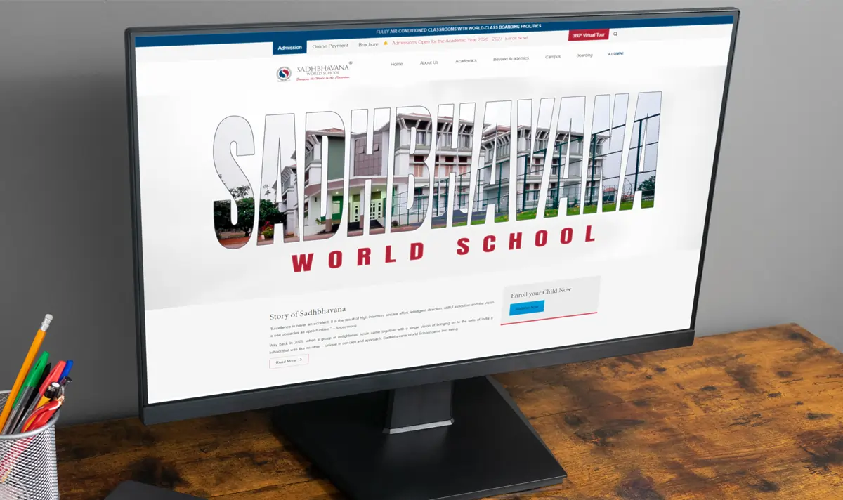 Sadhbhavana World School desktop view