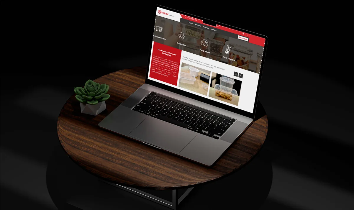 Terrapac website desktop view