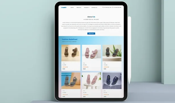 leeds footwear websites tab view