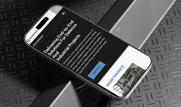 Maghrix website mobile view
