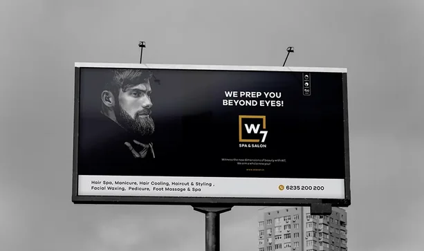 w7 salon billboard